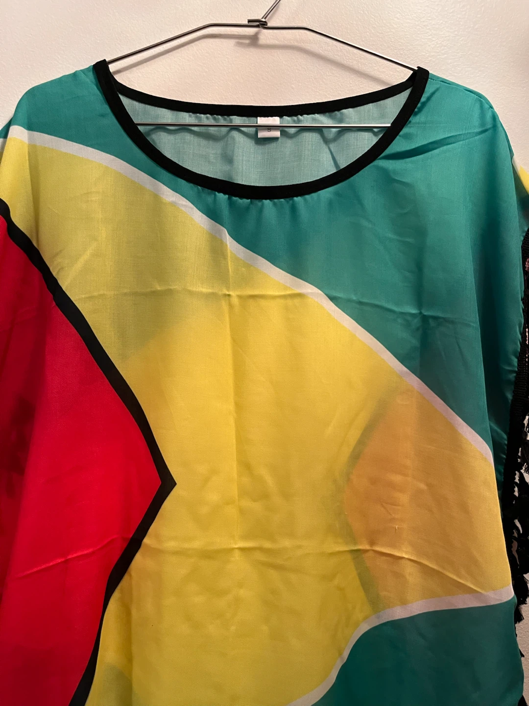 Brand NEW Guyana Flag Print Tassel Size Small  Cover-up - photo 2
