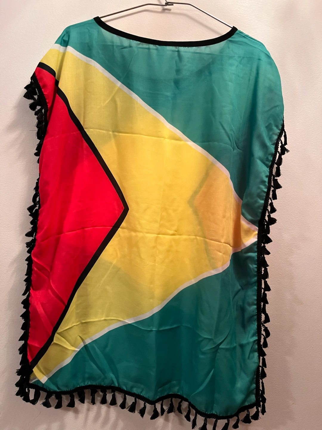 Brand NEW Guyana Flag Print Tassel Size Small  Cover-up - photo 3
