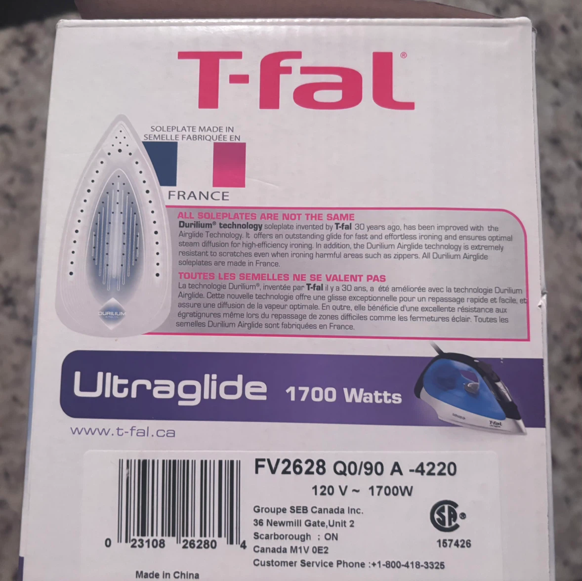 T-fal Ultraglide 1700 Watt Steam Iron - photo 3