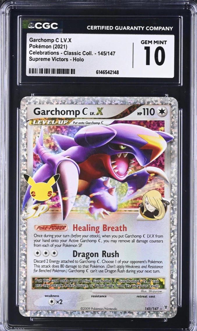 CGC Gem Mint 10 Garchomp C LV.X Pokemon Card