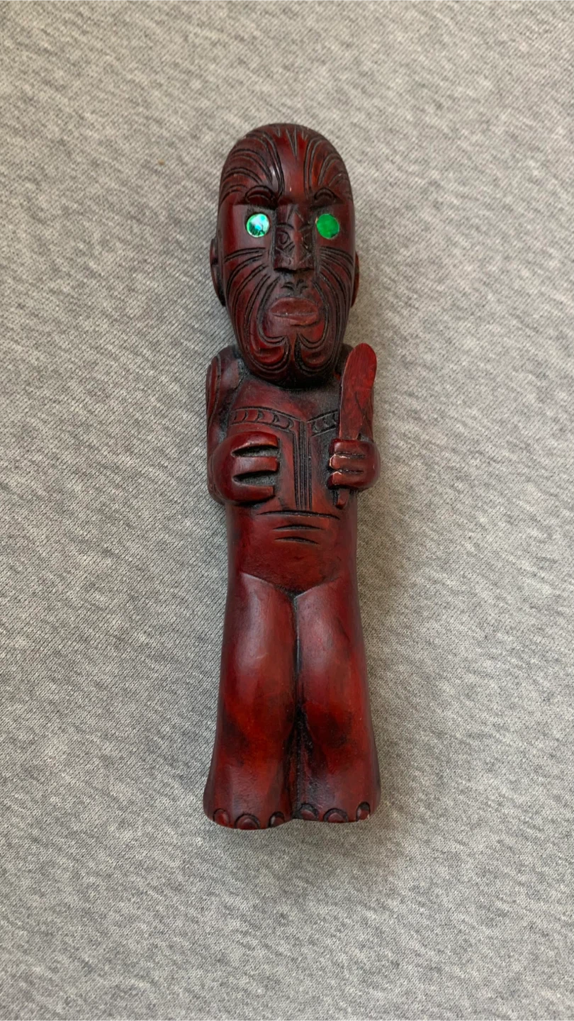 Small Maori Carved Wooden Tiki Figurine 🏈