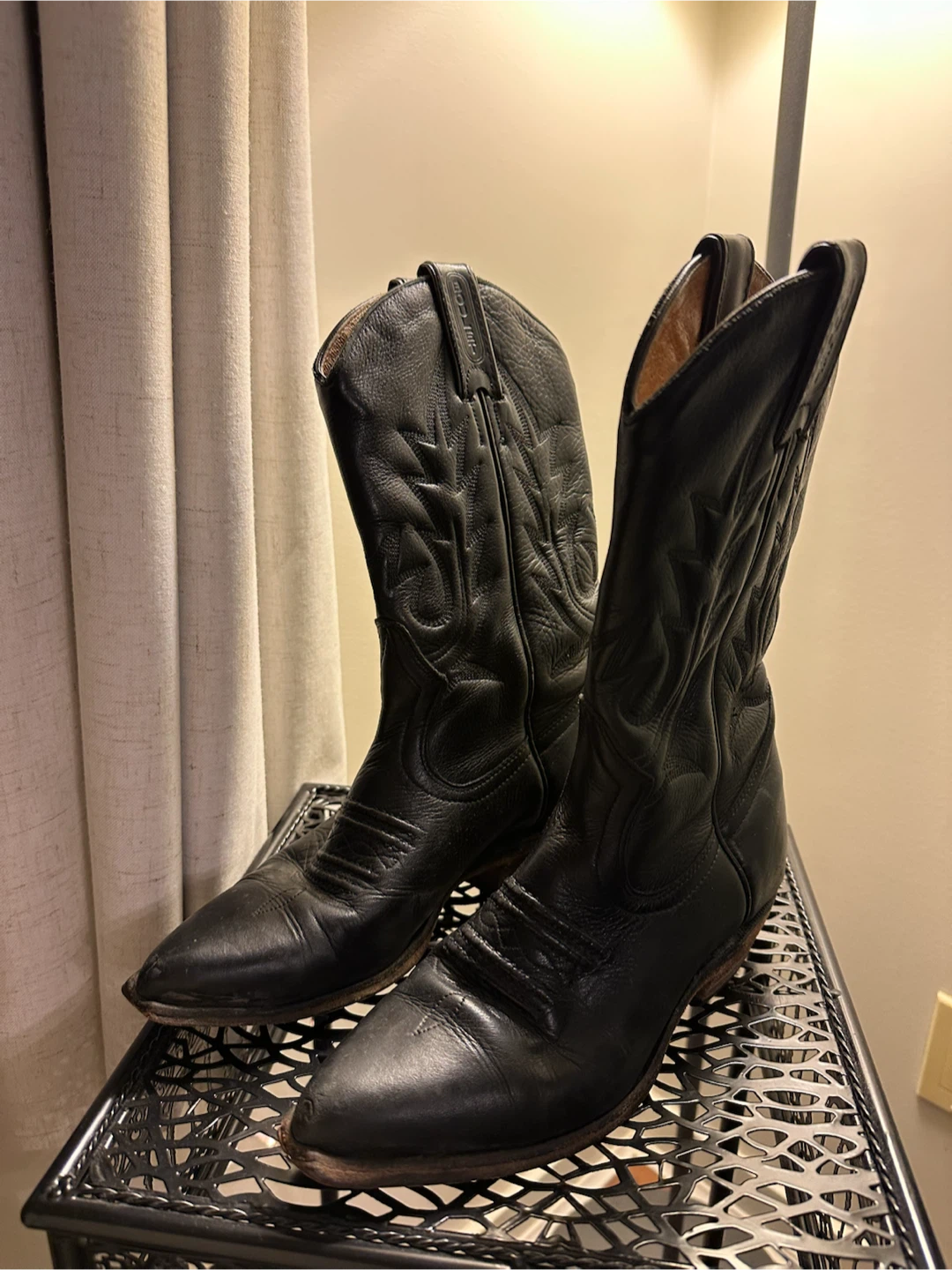 Boulet black leather western boots - photo 4