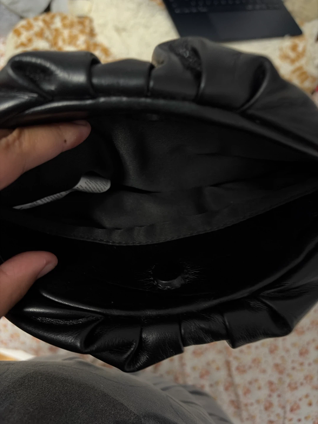 Black Ruched Shoulder Bag - photo 2
