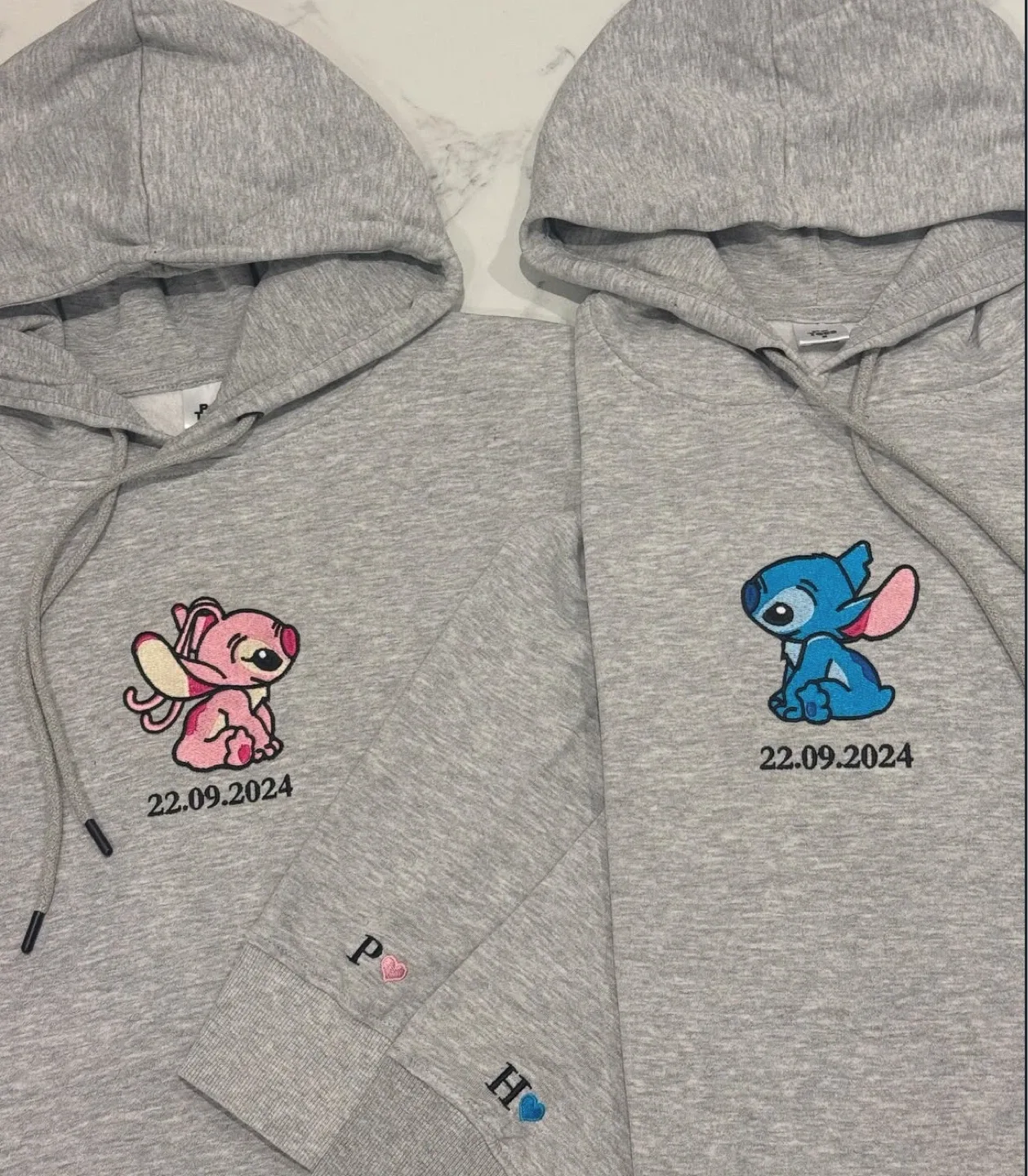 Custom couples hoodie - photo 4