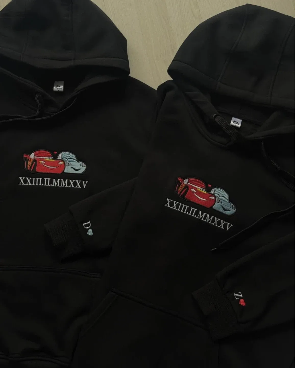 Custom couples hoodie - photo 5
