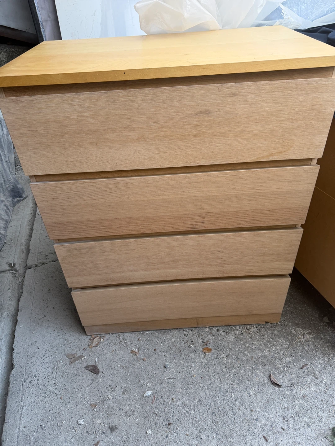 Light Oak IKEA Four-Drawer Dresser