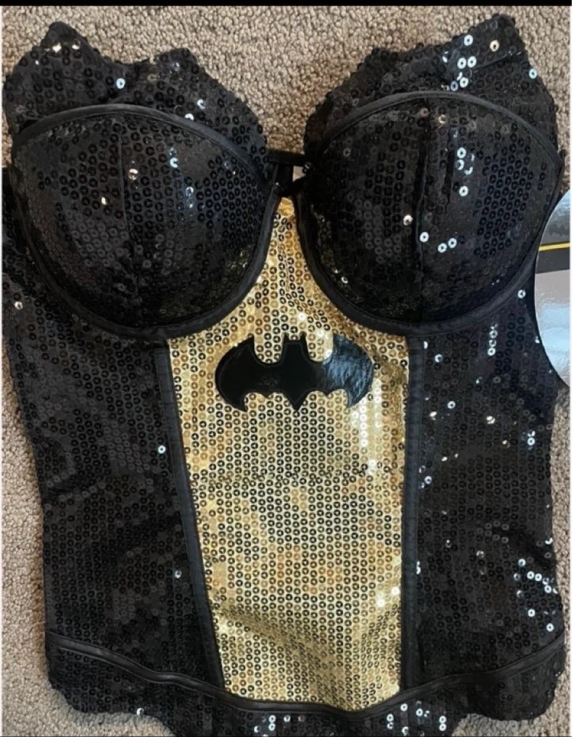 Batman Sequin Corset Top