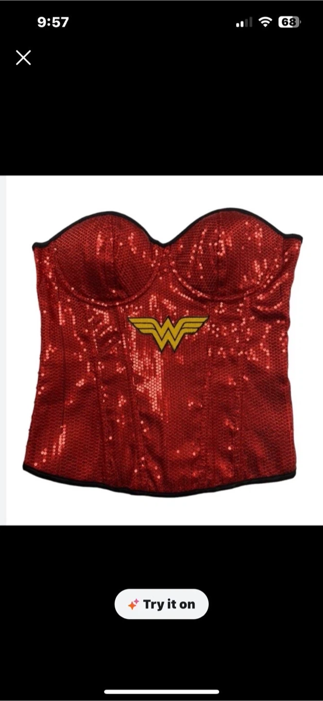 Wonder Woman Sequined Corset Top
