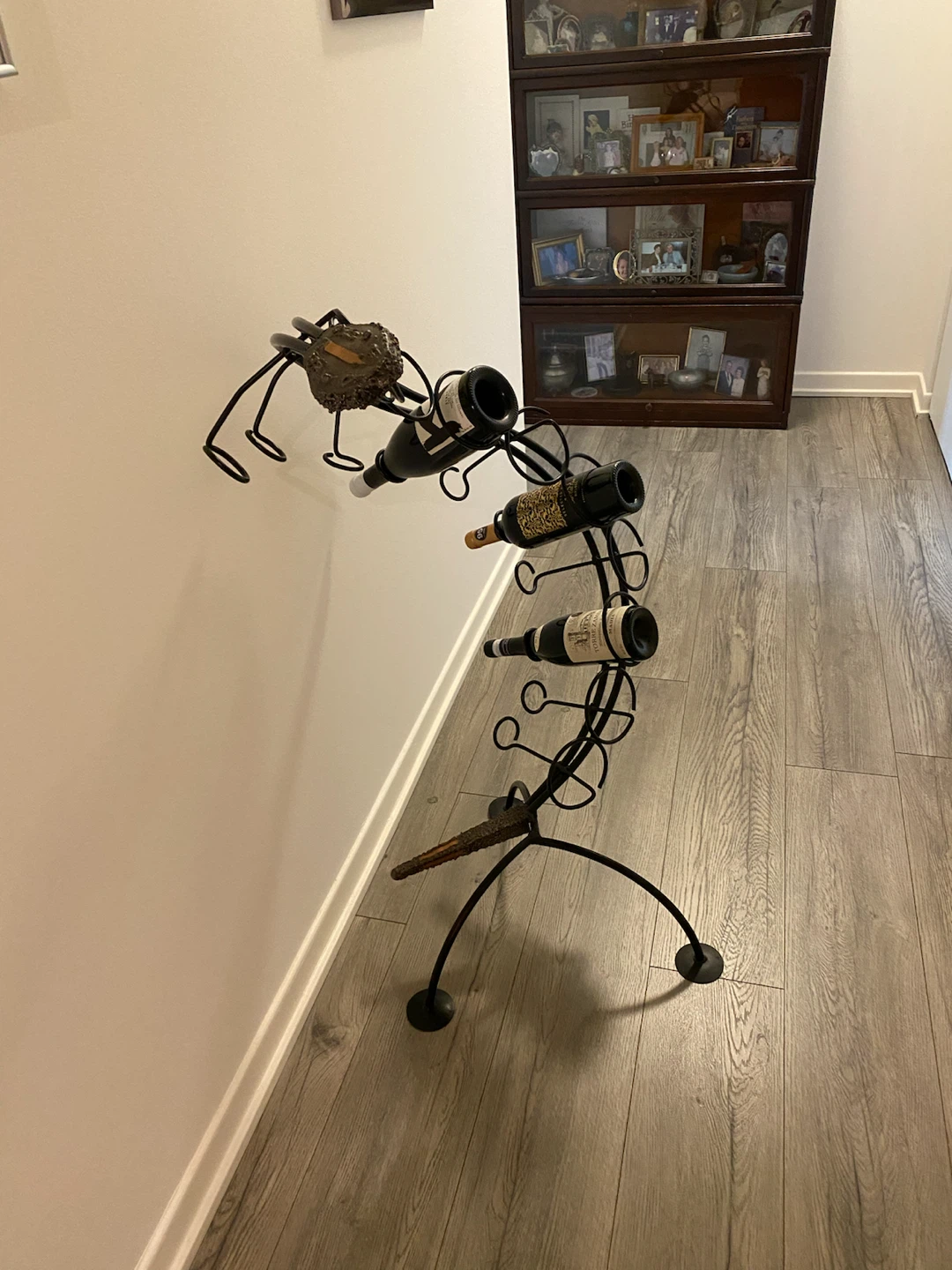 Sculpture wine rack.