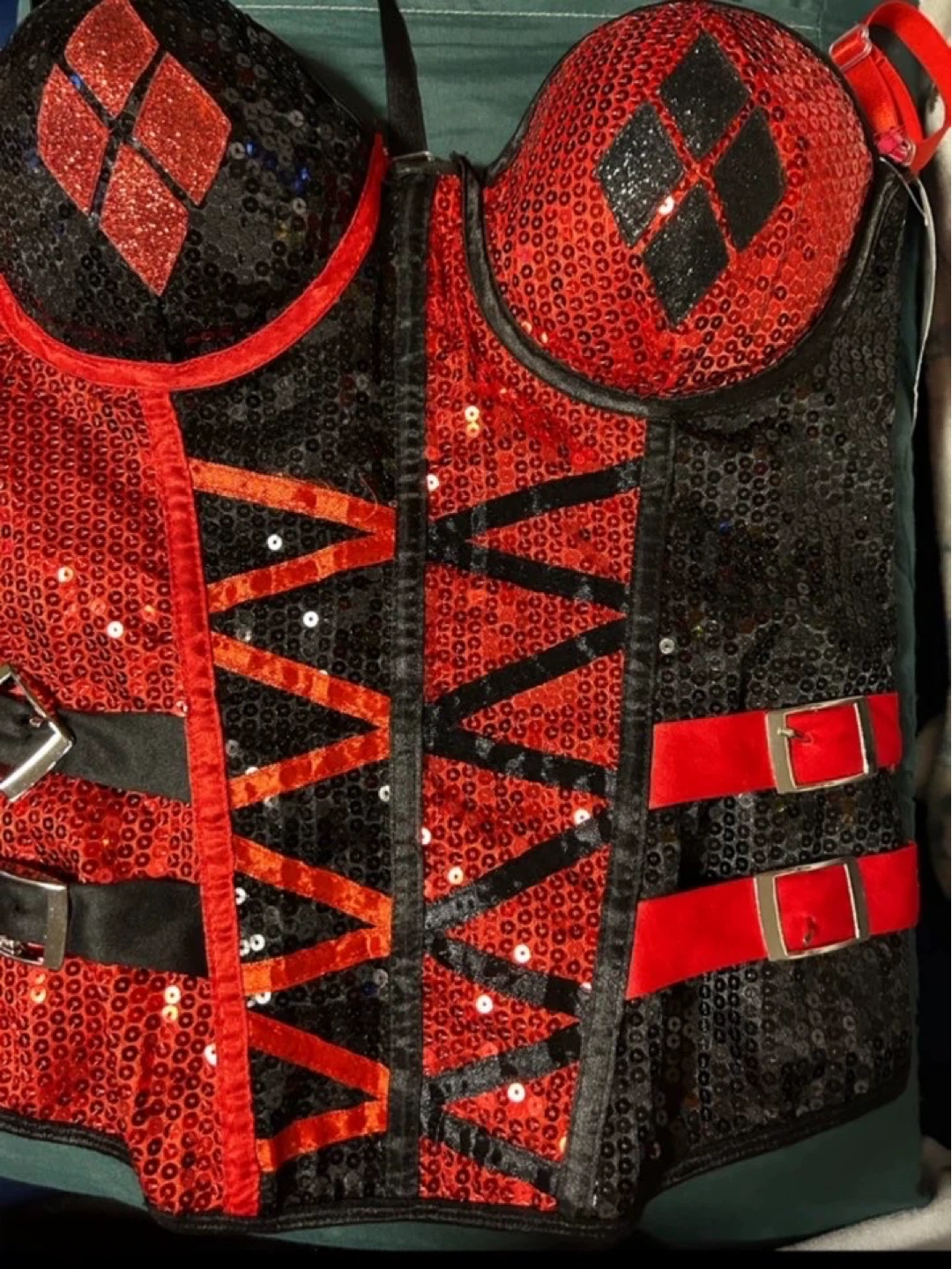 Harley Quinn Sequin Corset