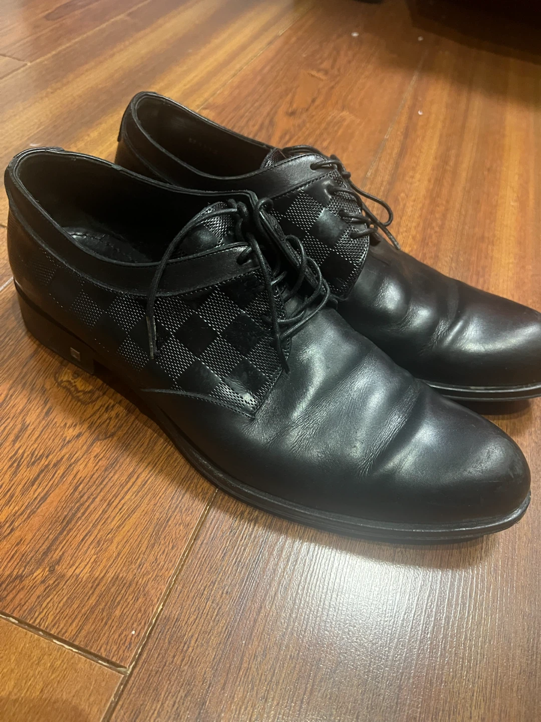 Louis Vuitton Black Leather Dress Shoes