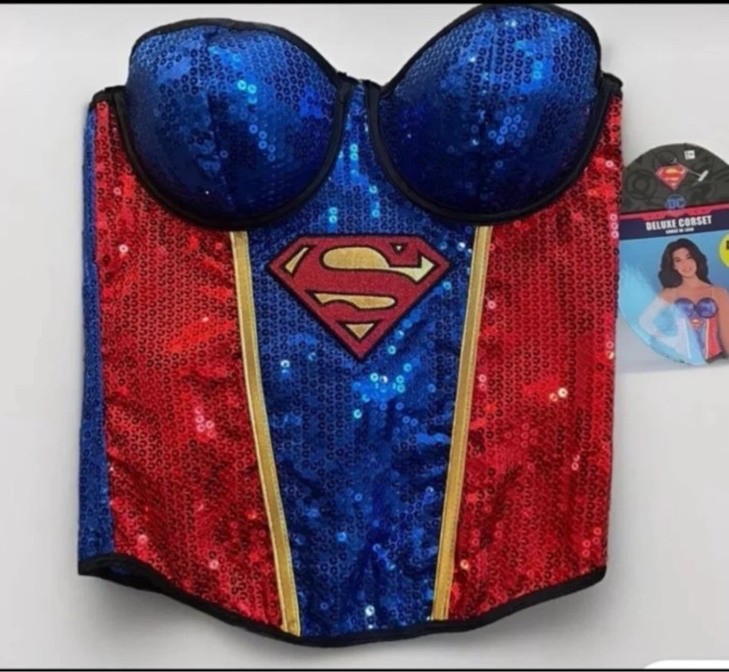DC Superman Deluxe Sequin Corset