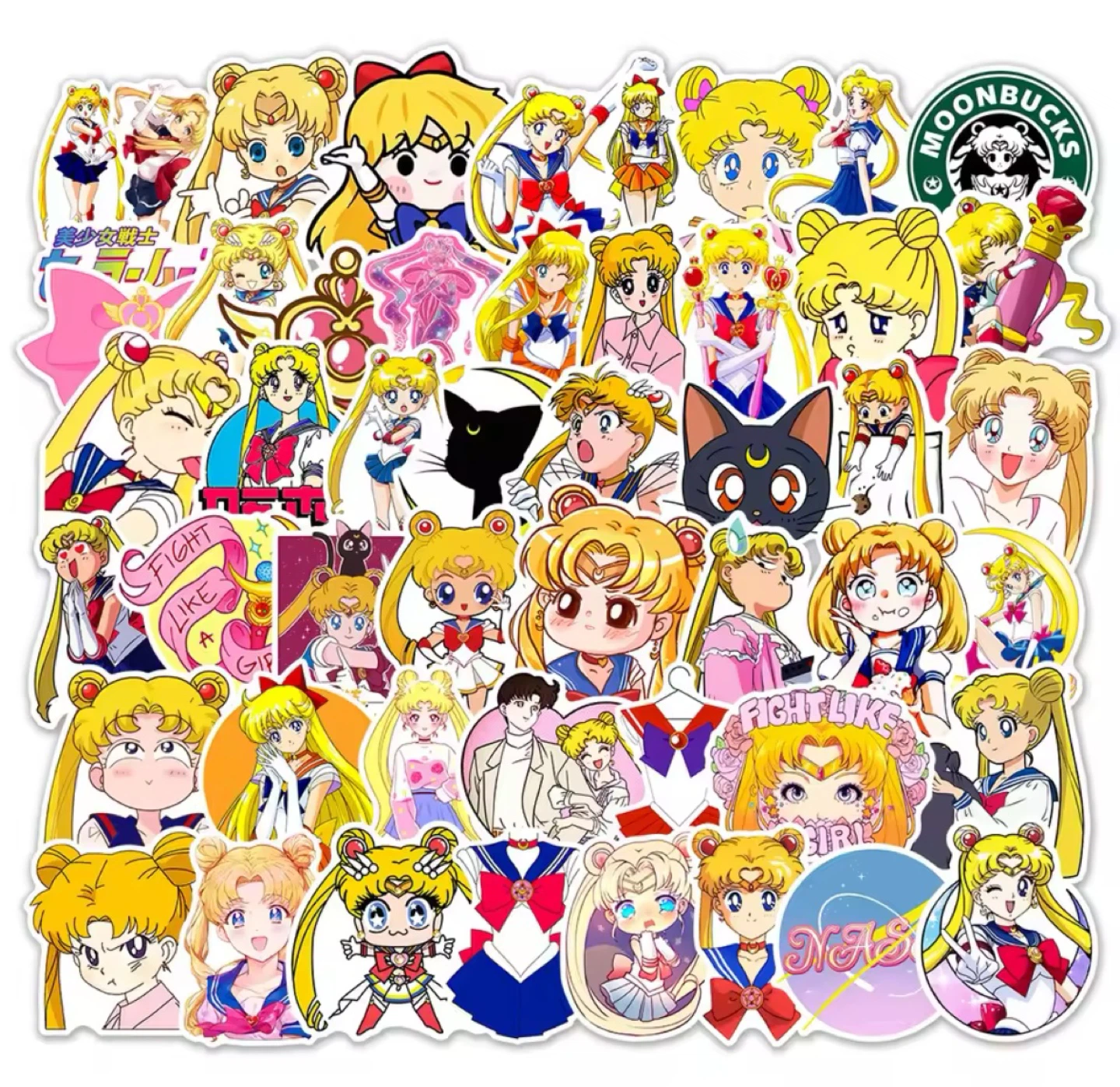 Brand New SAILOR MOON Retro Cartoon 50pc stickers