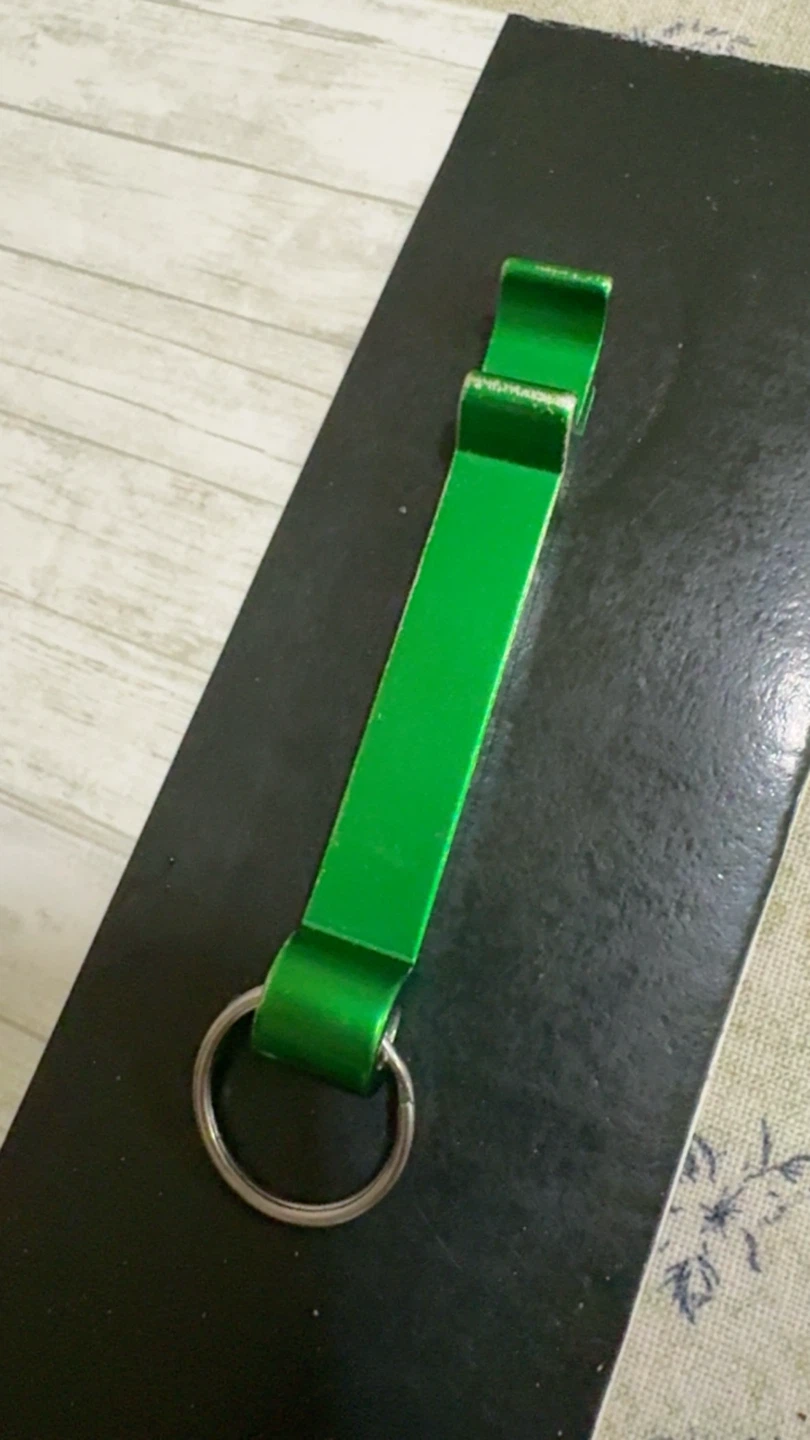 🏈 Green Metal Bottle Opener Keychain