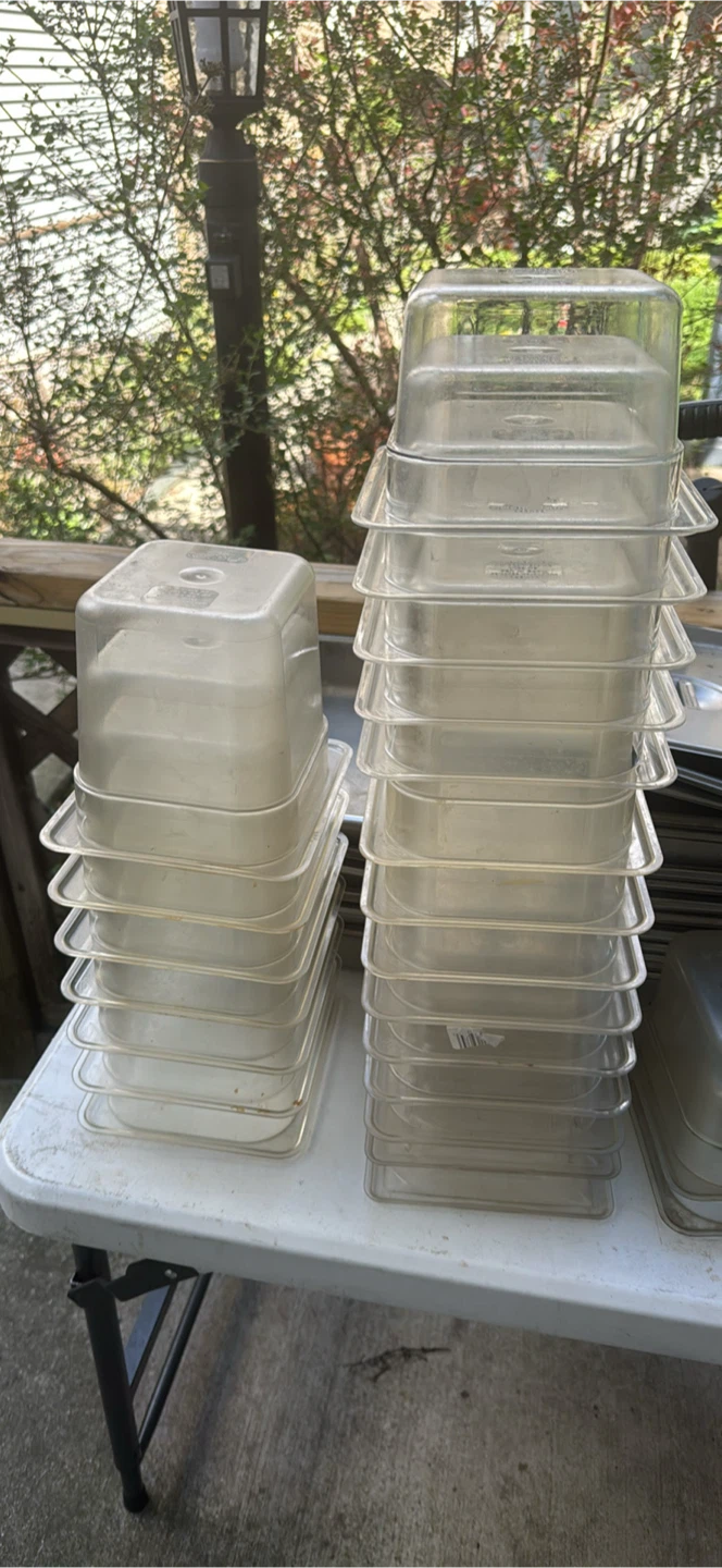 🏈 Set of 10 CAMBRO 1/6 Food Containers