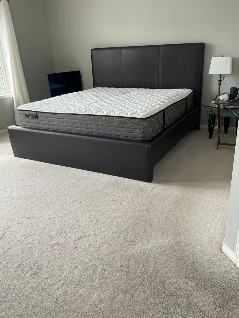 Kingsdown Mattress and Dark Brown Bed Frame