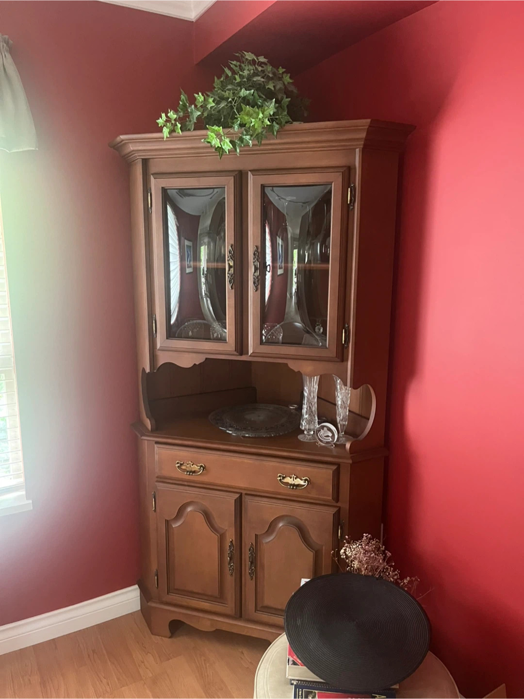Wooden Corner China Cabinet