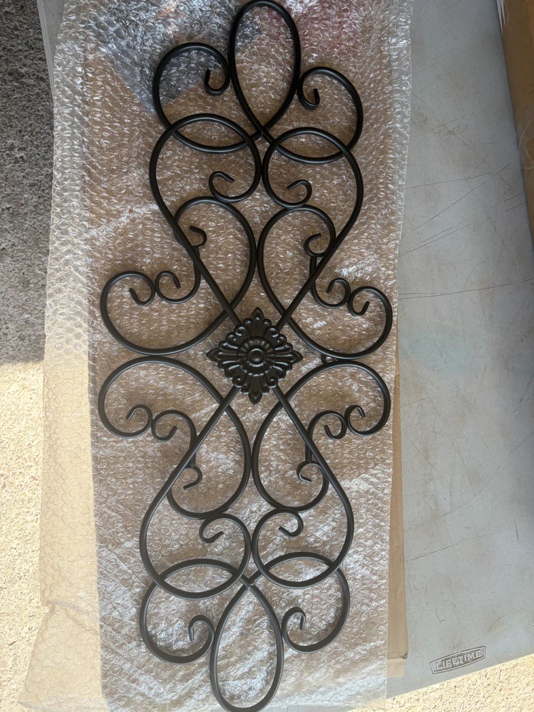 New in box Metal Wall Scroll Decor