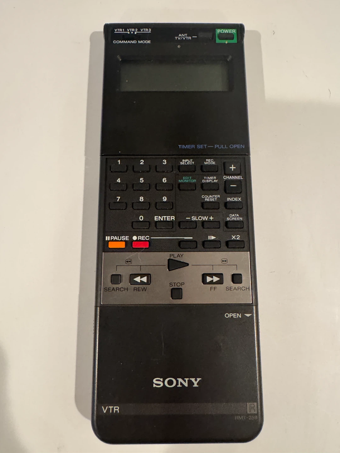Sony RMT-259 TV VCR Remote Control w/ LCD, OEM for SLV50, SLV70