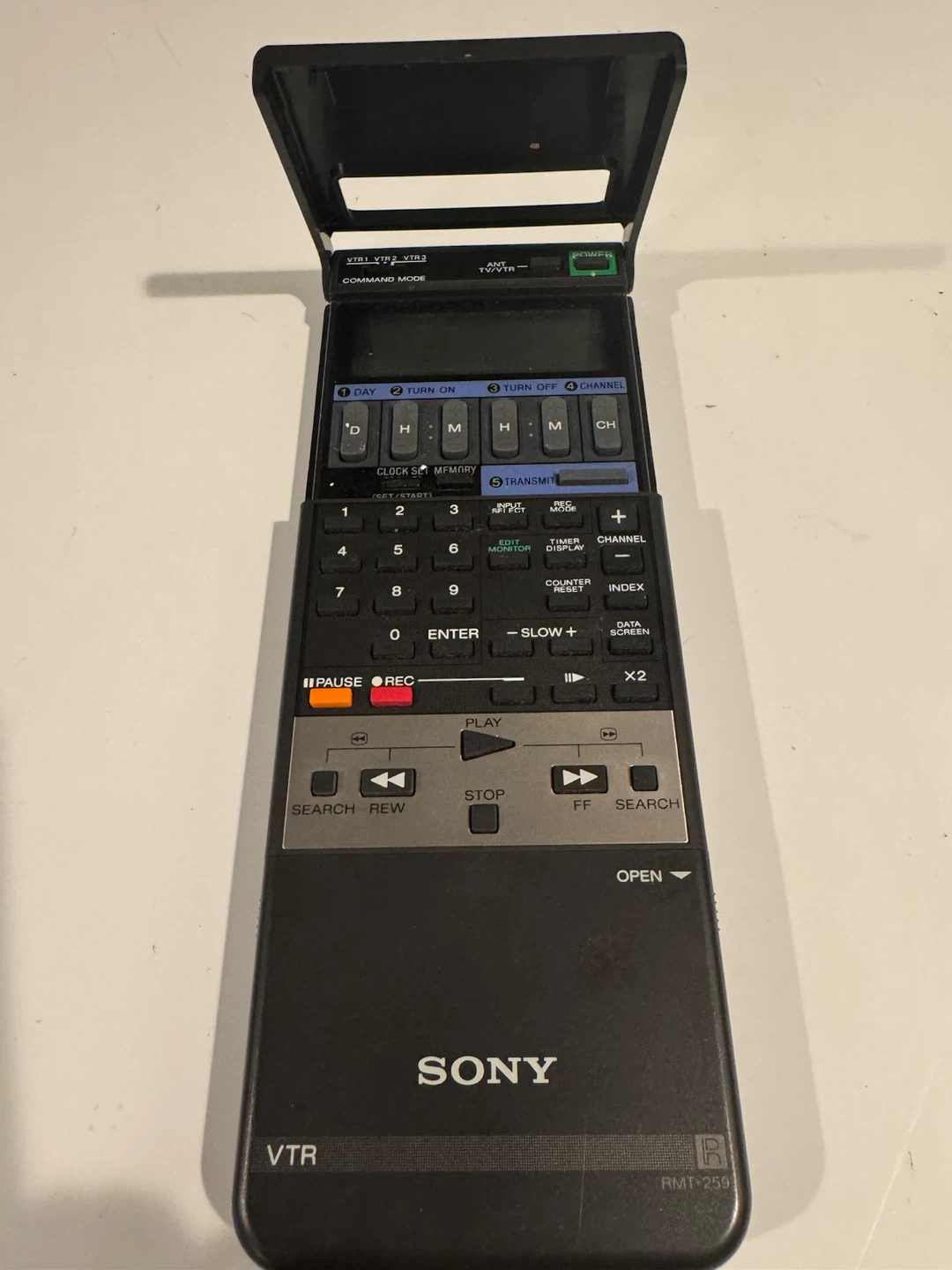 Sony RMT-259 TV VCR Remote Control w/ LCD, OEM for SLV50, SLV70 - photo 2