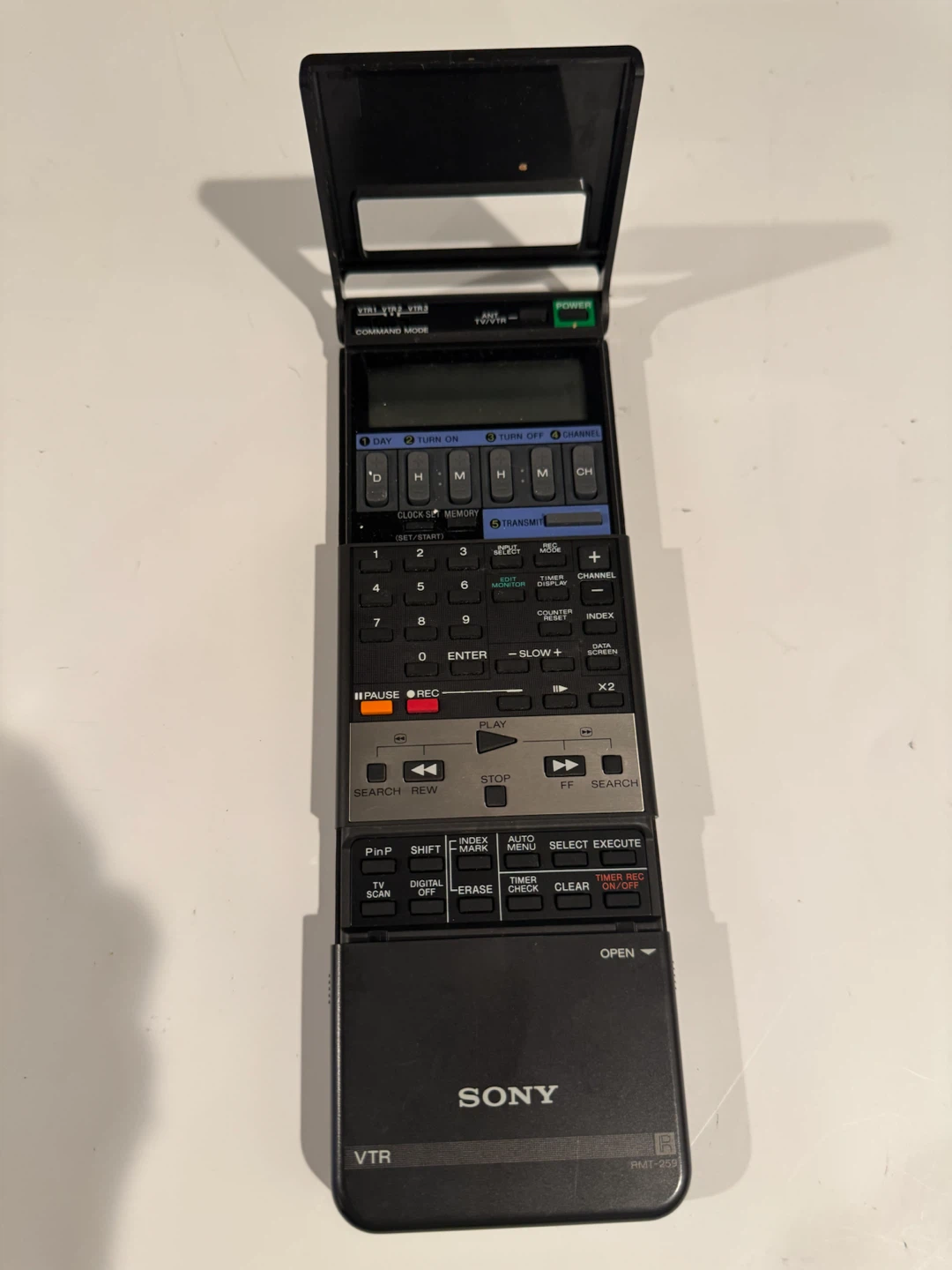 Sony RMT-259 TV VCR Remote Control w/ LCD, OEM for SLV50, SLV70 - photo 3