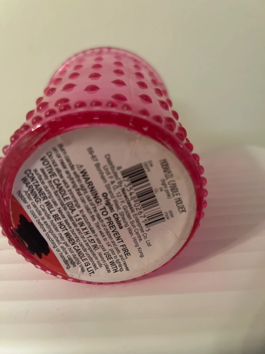 Pink Hobnail Candle Holder 🏈 - photo 2