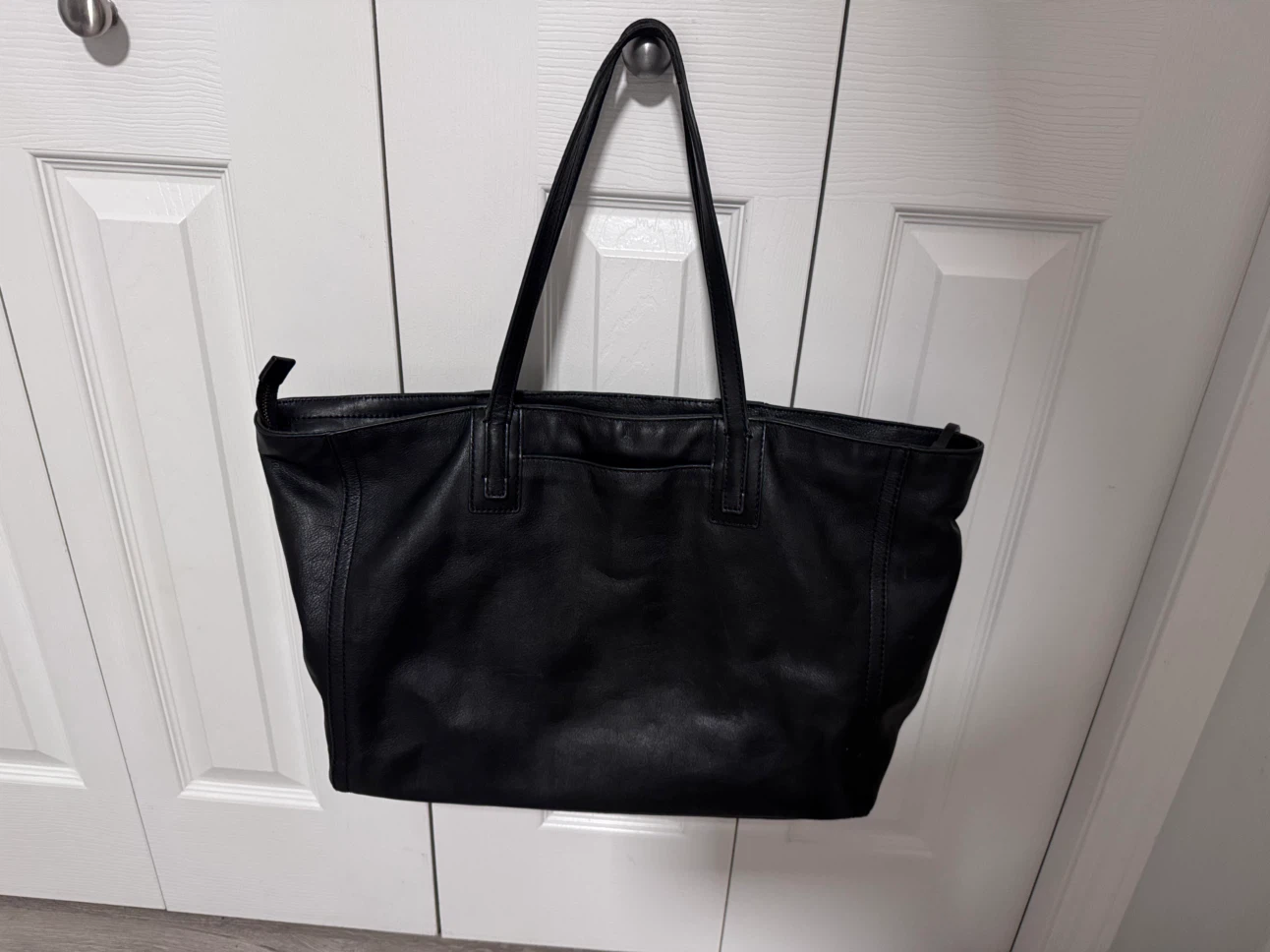Fossil black leather Emma tote bag