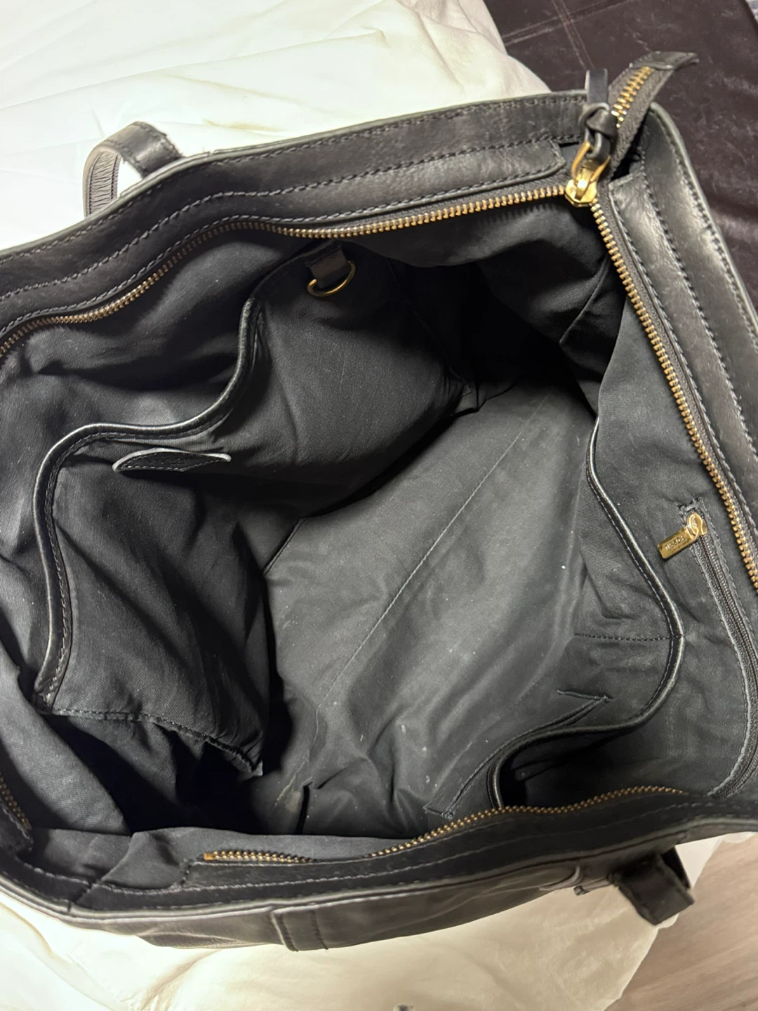Fossil black leather Emma tote bag - photo 5