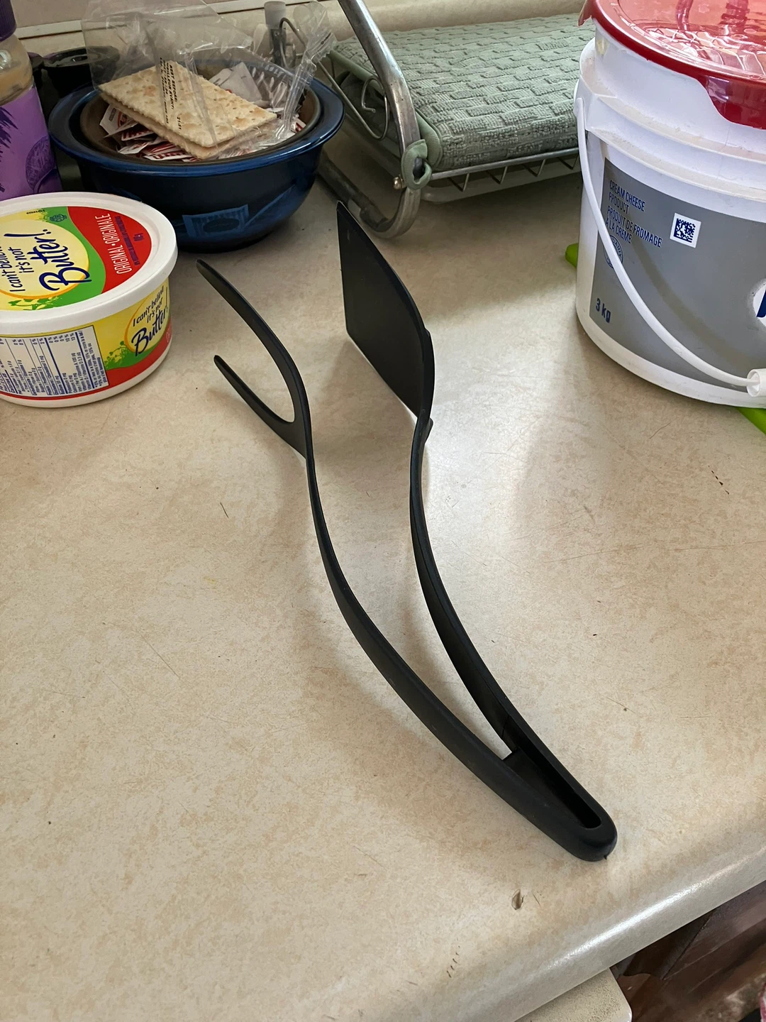 Black Kitchen Salad Tongs