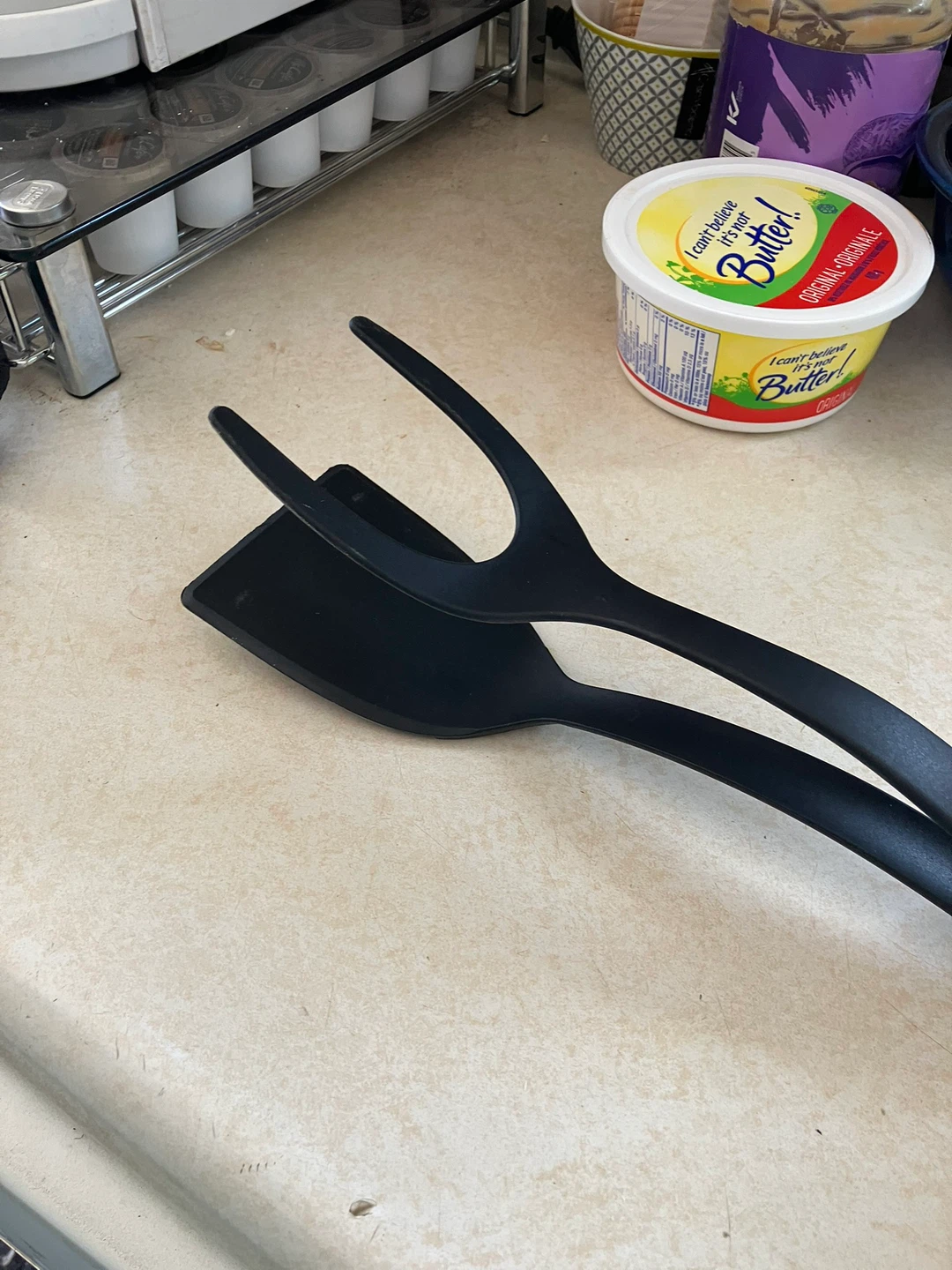 Black Kitchen Salad Tongs - photo 2