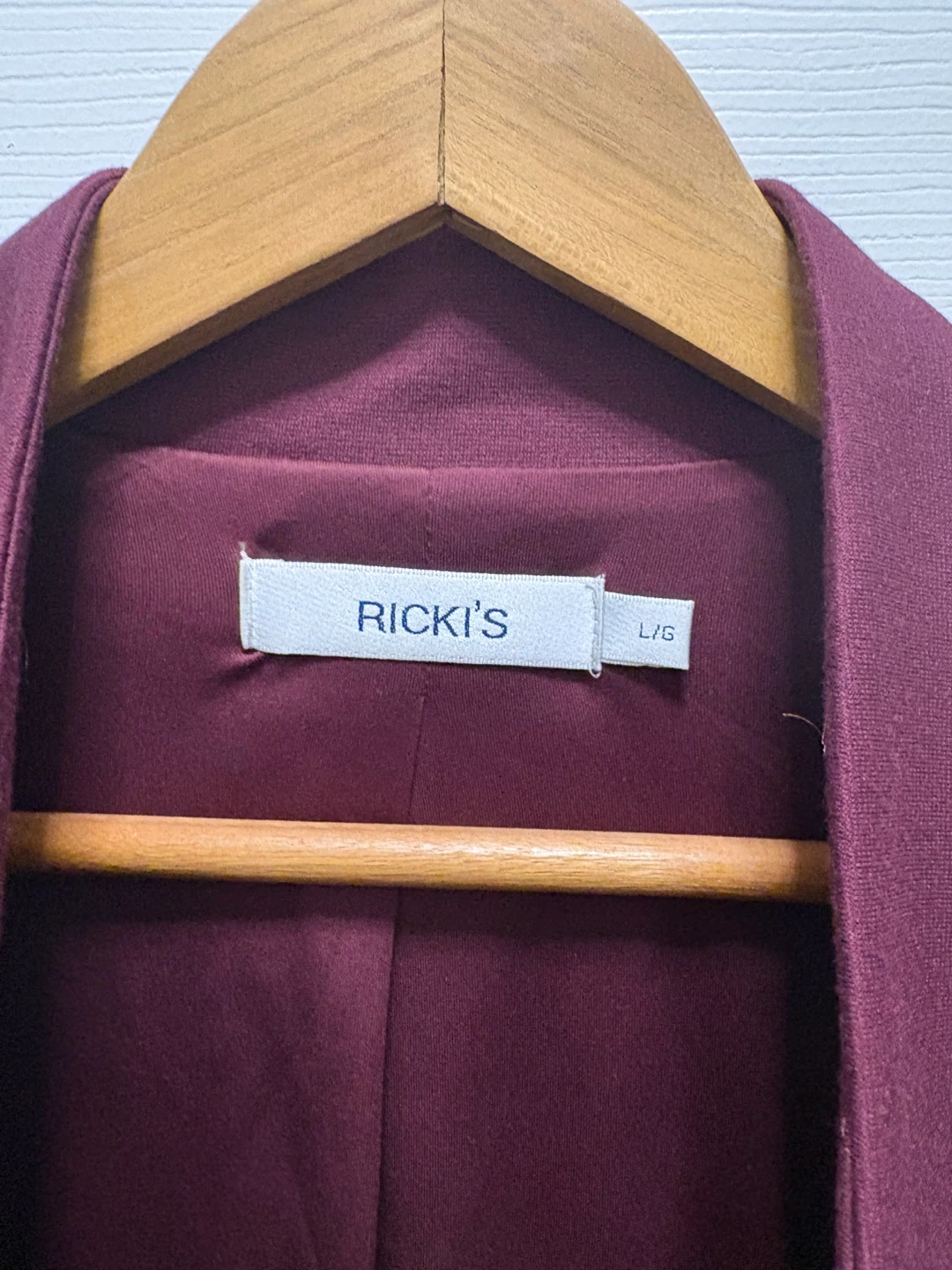 Ricki's Burgundy Open Blazer