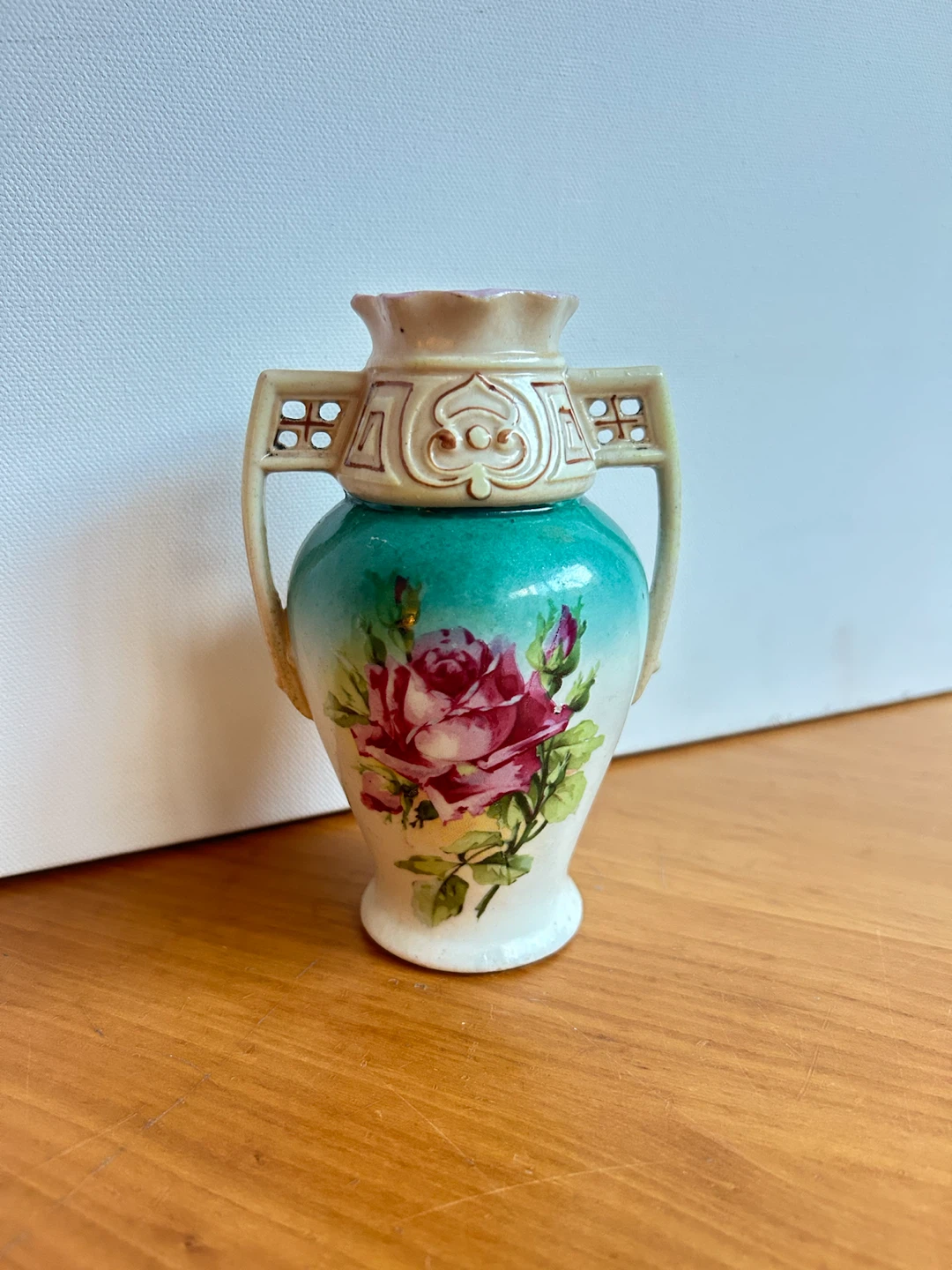 Early 1900’s Austrian Floral Ceramic Bud Vase