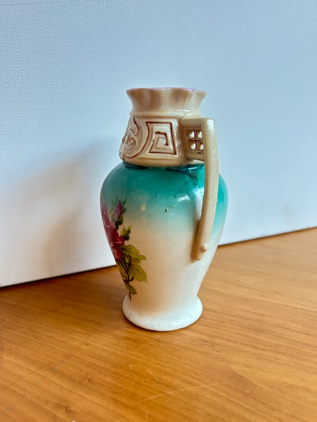 Early 1900’s Austrian Floral Ceramic Bud Vase - photo 2