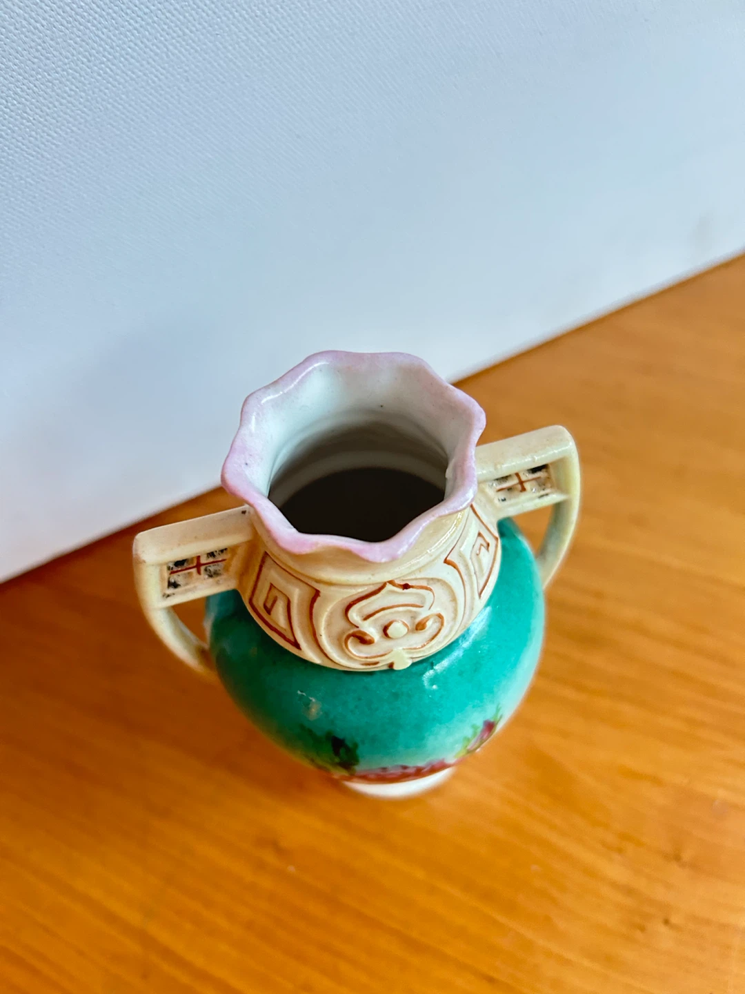 Early 1900’s Austrian Floral Ceramic Bud Vase - photo 5