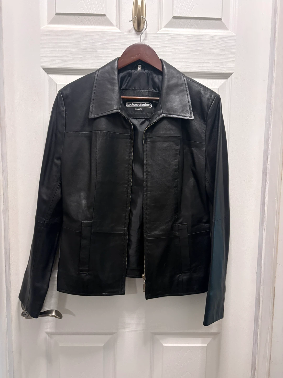 Boutique of Leathers Black Leather Jacket Size 8