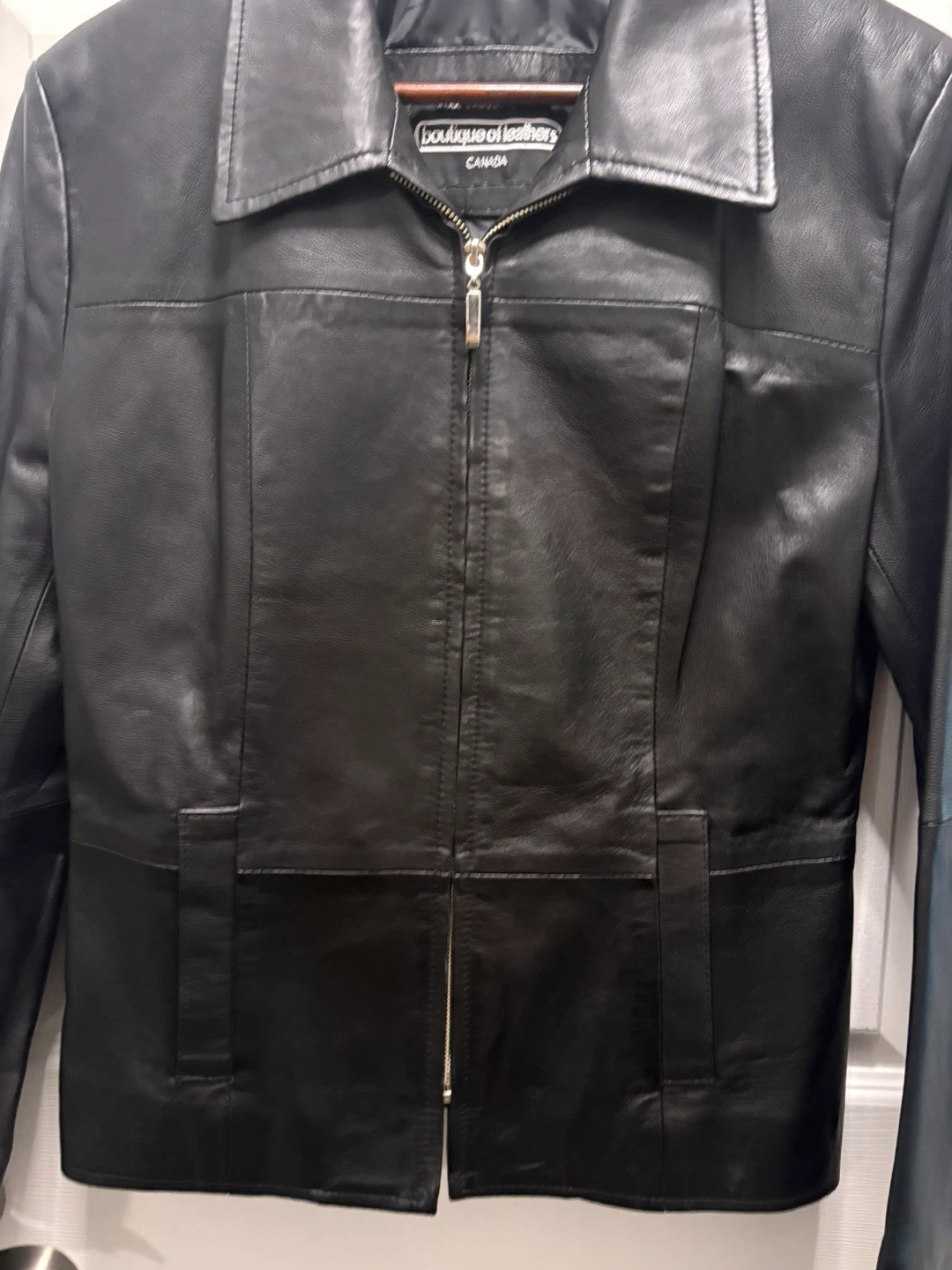 Boutique of Leathers Black Leather Jacket Size 8 - photo 2