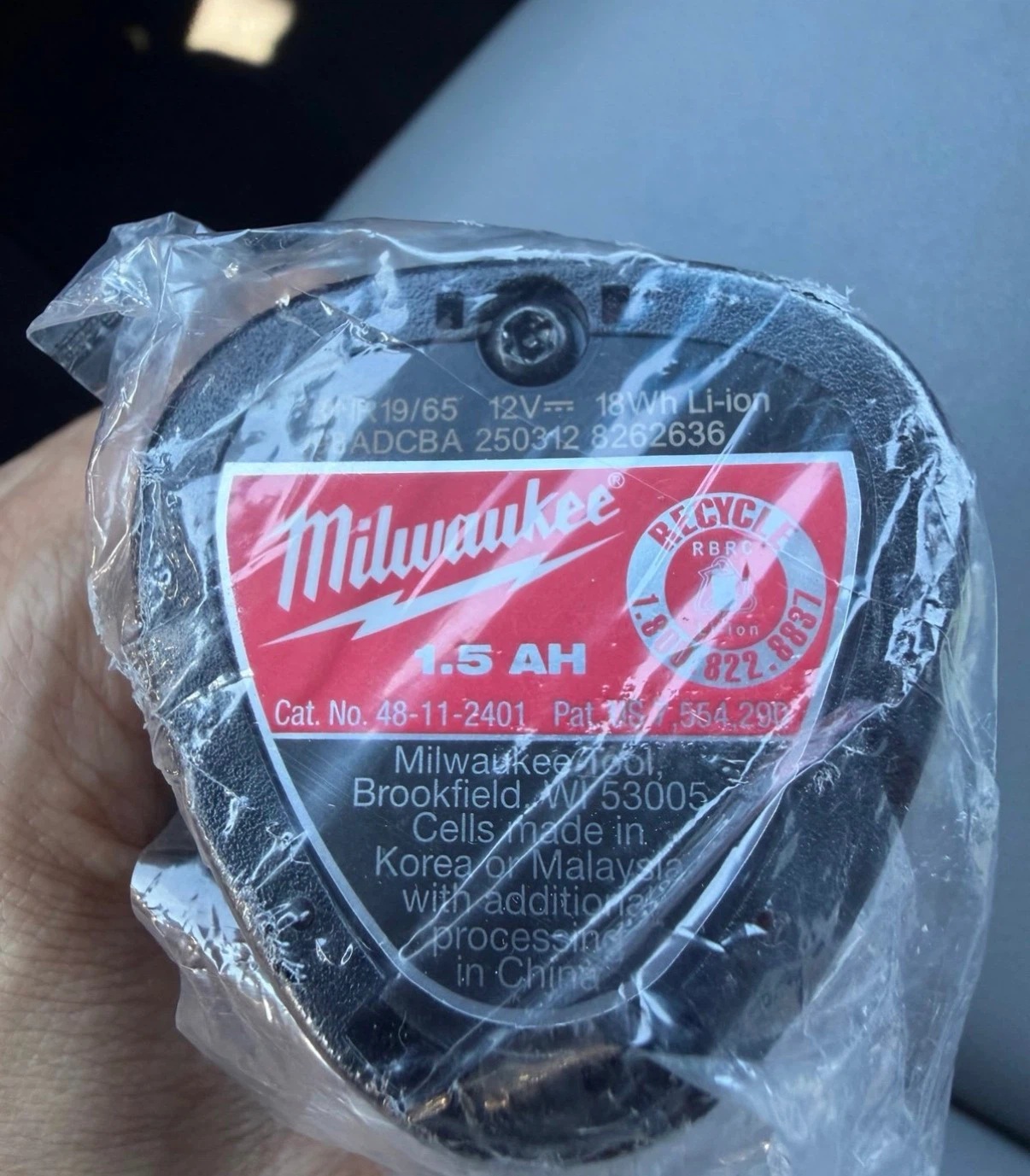 Milwaukee 12V 1.5Ah Lithium-Ion Battery 48-11-2401