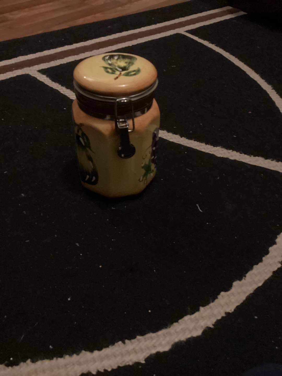 Ceramic Fruit Pattern Storage Jar - photo 2