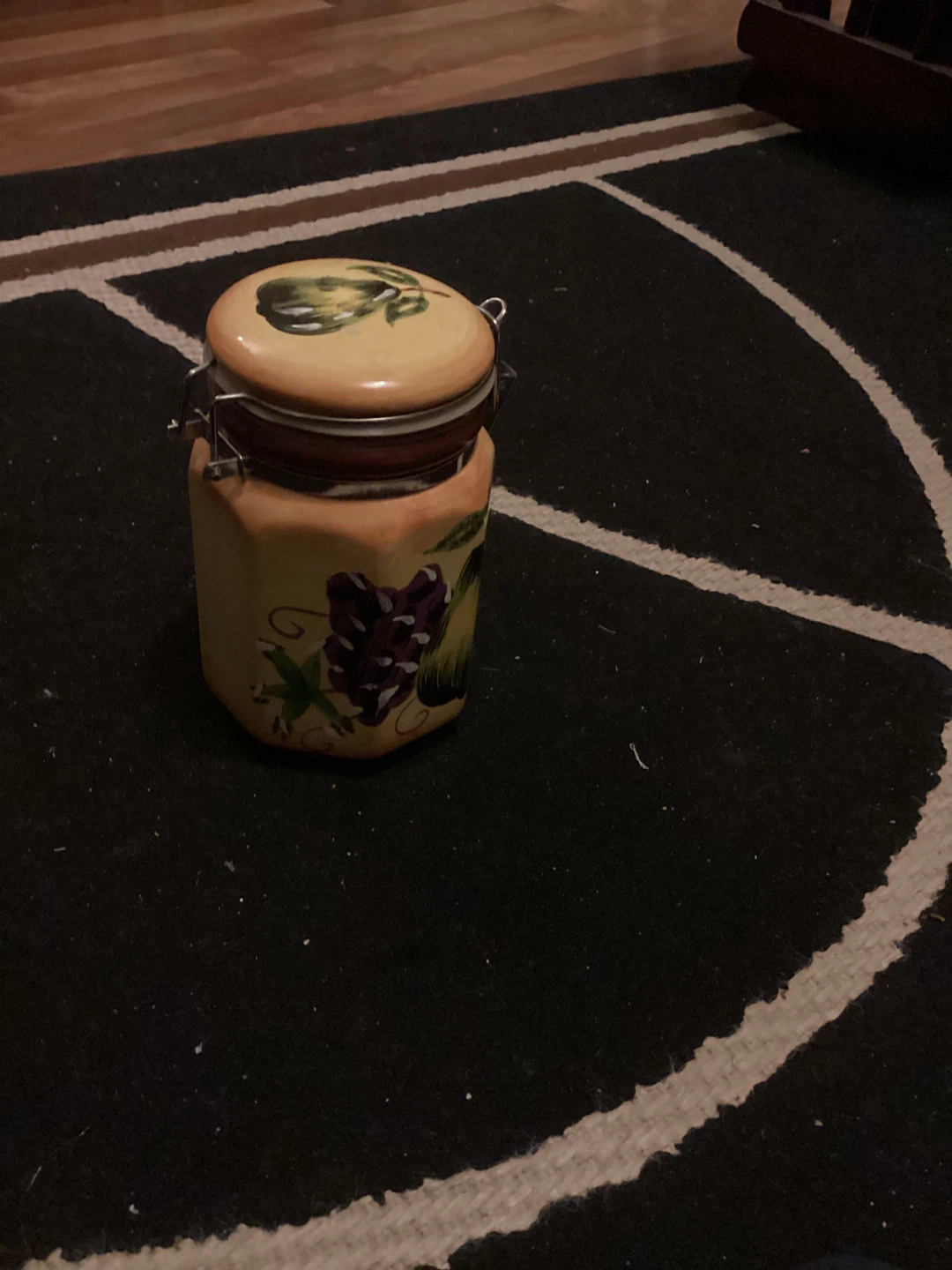 Ceramic Fruit Pattern Storage Jar - photo 3