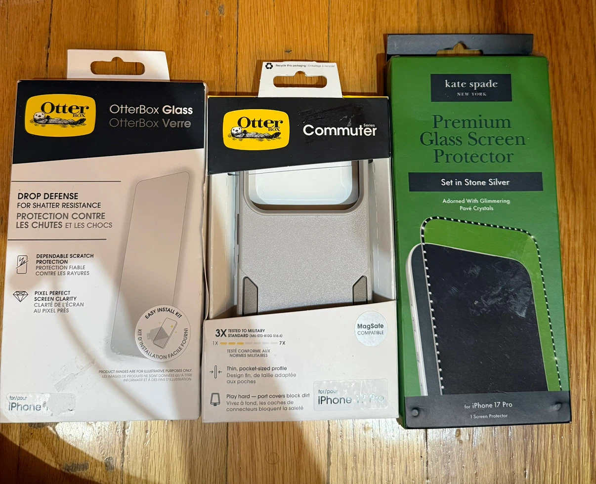 OtterBox Case and Glass Screen Protector Lot