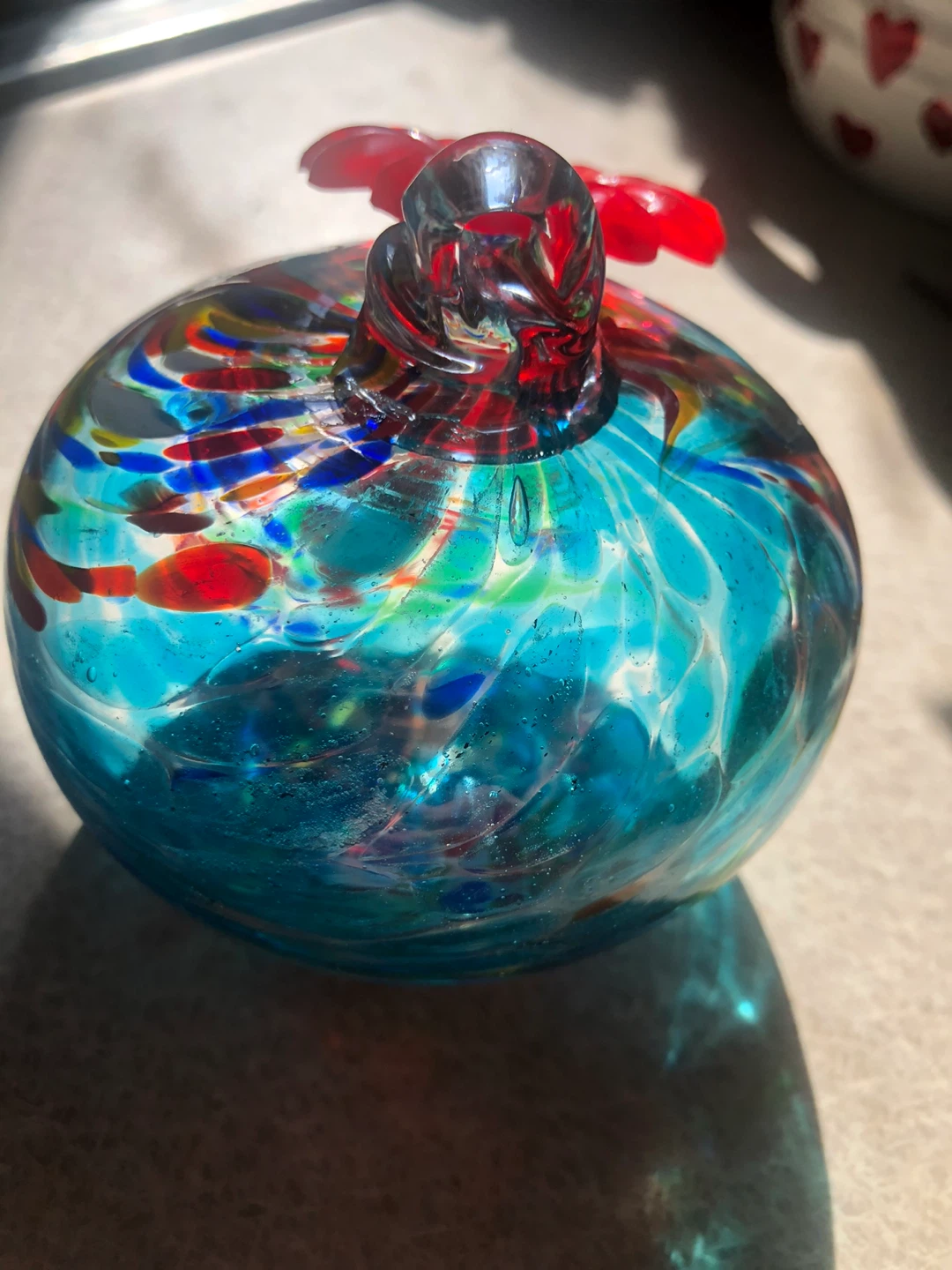 Art Glass Bubble Paperweight  🏈 - photo 3