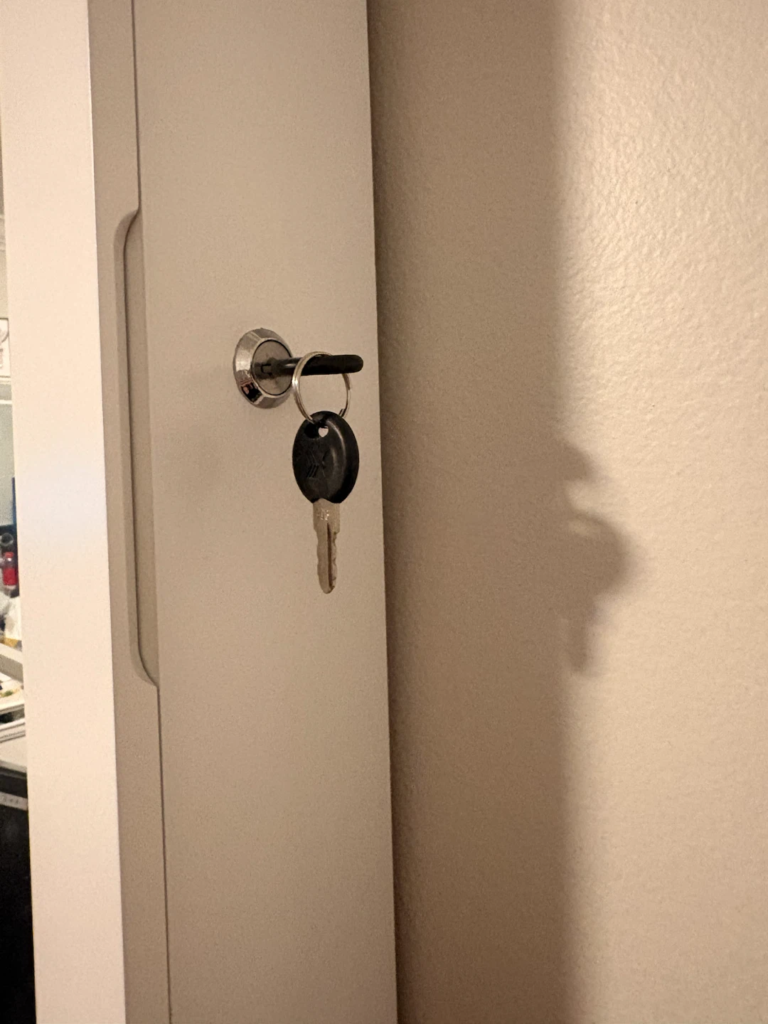 White Wall-Mounted Lockable Jewelry Mirror Cabinet - photo 2