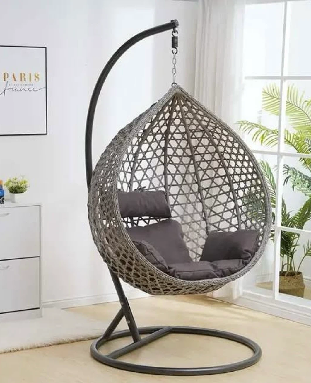 Brand new Grey Wicker Egg Swing Chair