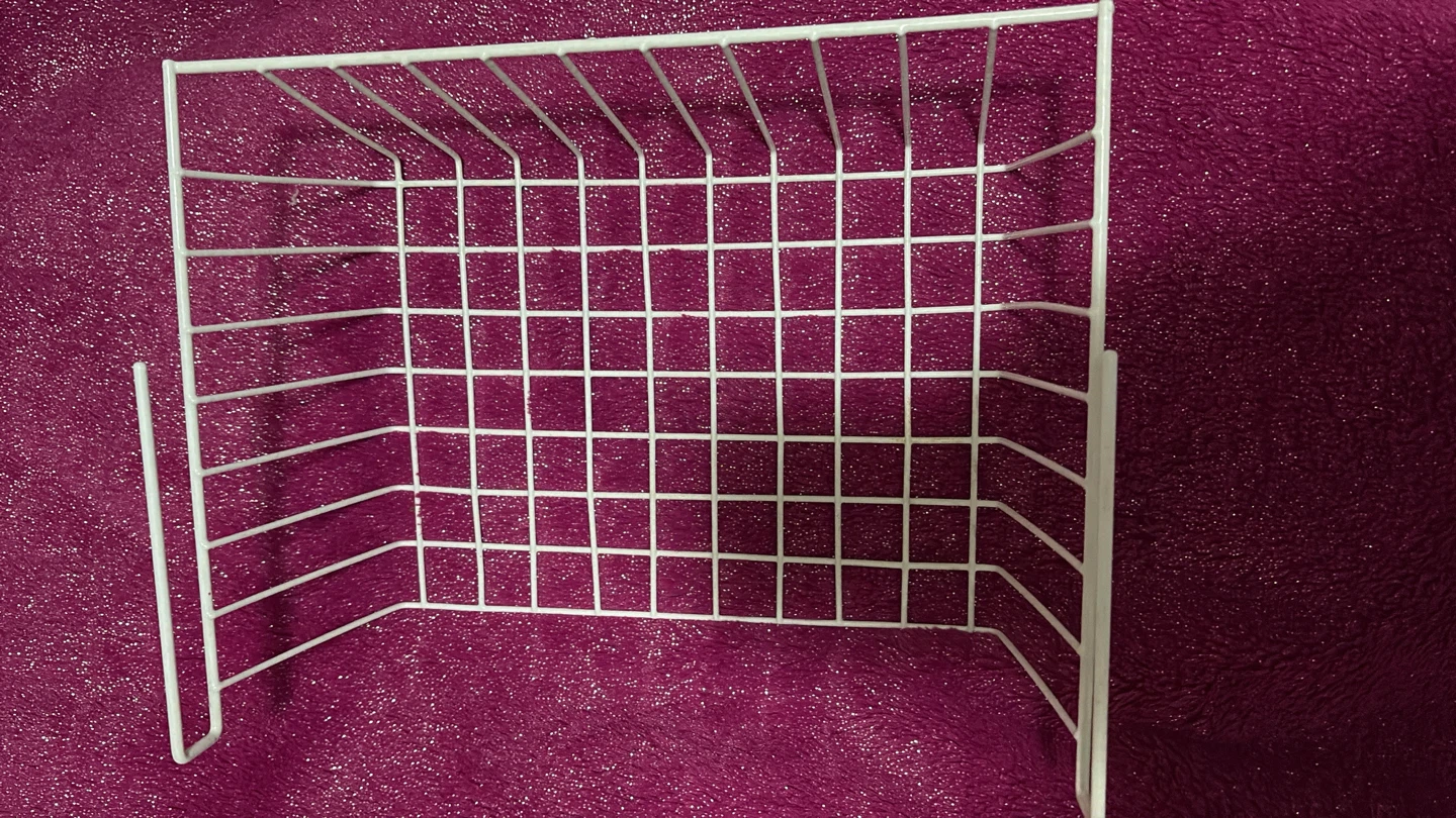 🏈 White Wire Under-Shelf Storage Basket