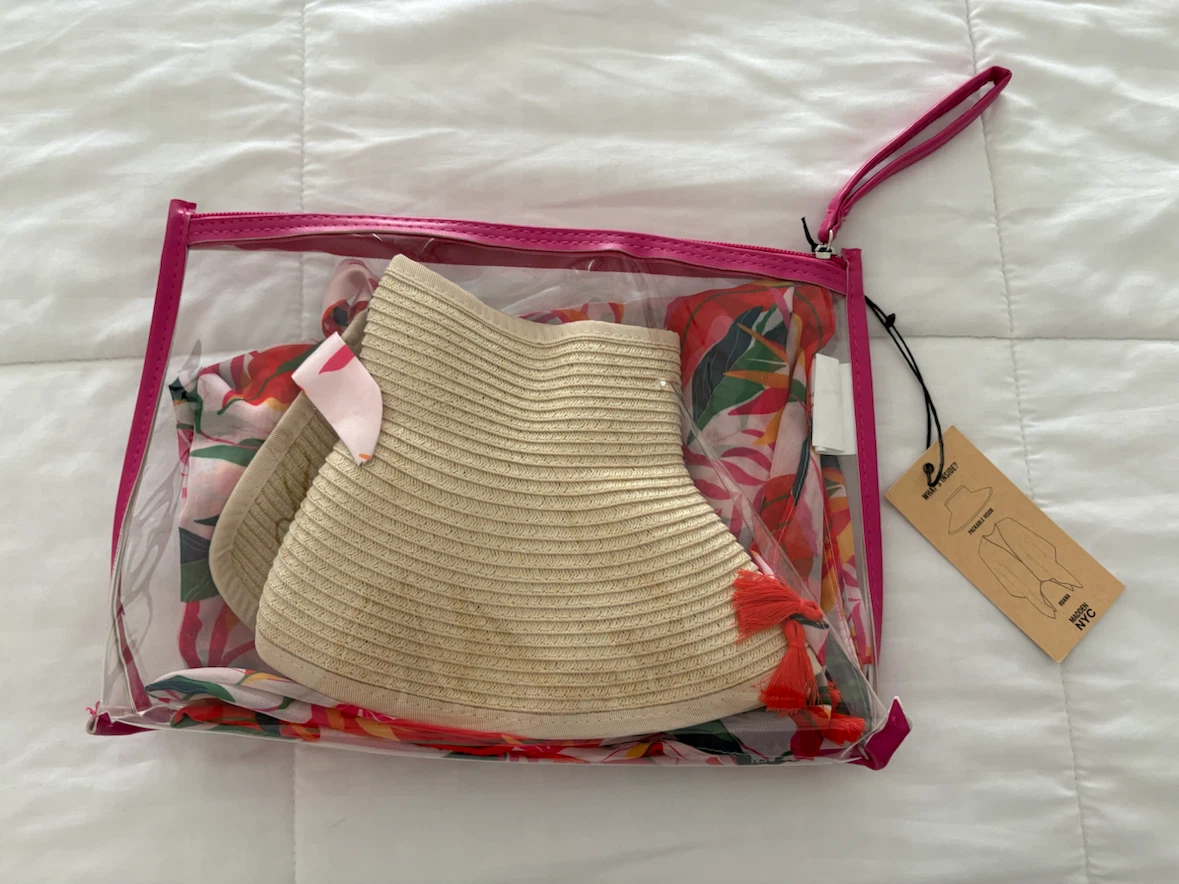Madden NYC Tropical Ruana and Visor Set - photo 3