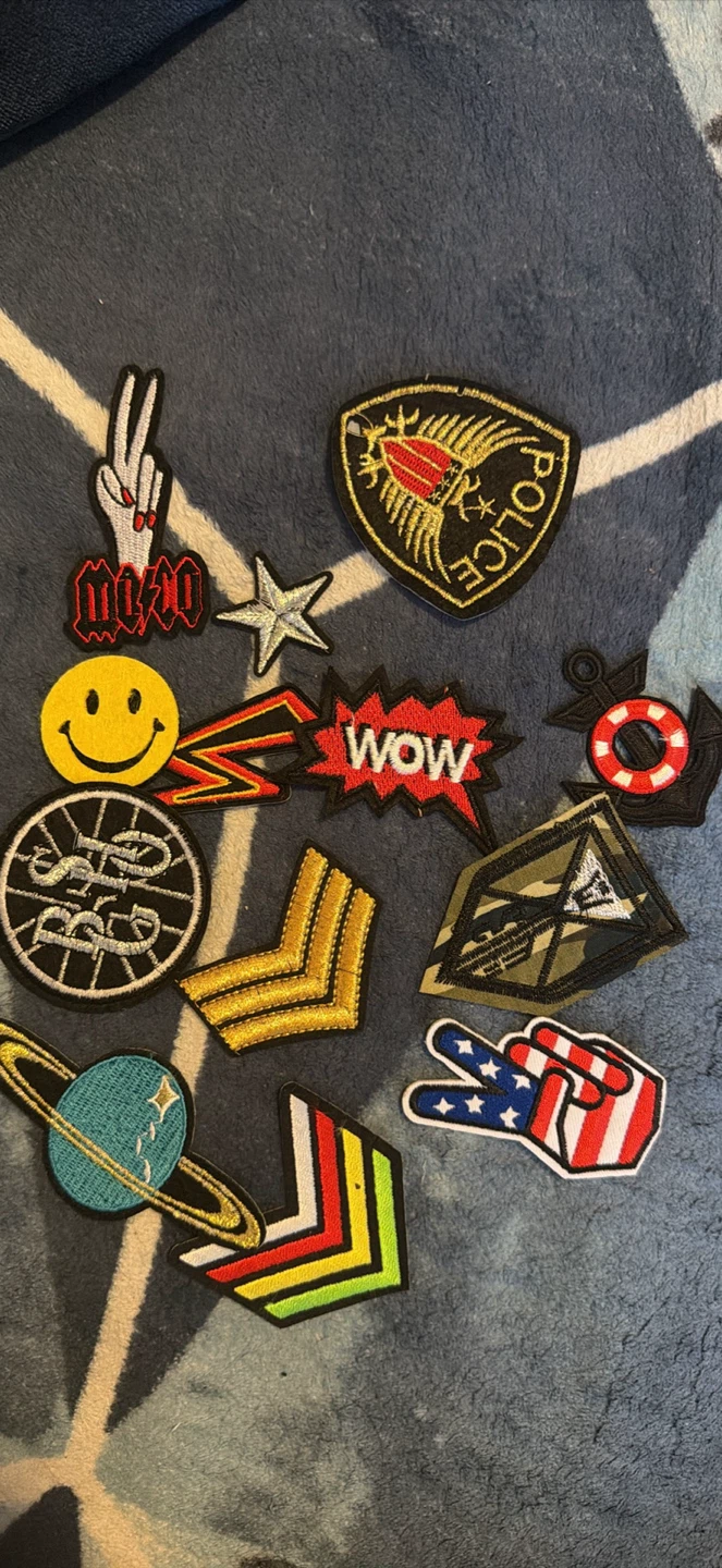 Assorted Embroidered Iron-On Patches