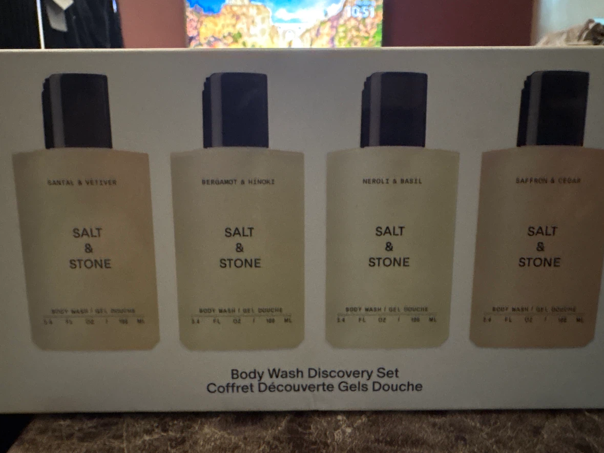 🏈 New Salt & Stone Body Wash Discovery Set - photo 3
