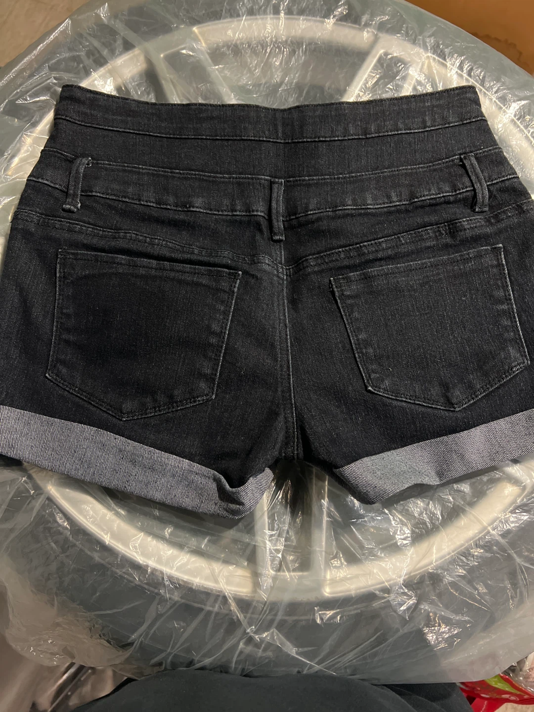 Seductions Sirens Black Denim Shorts Size 9 - photo 2