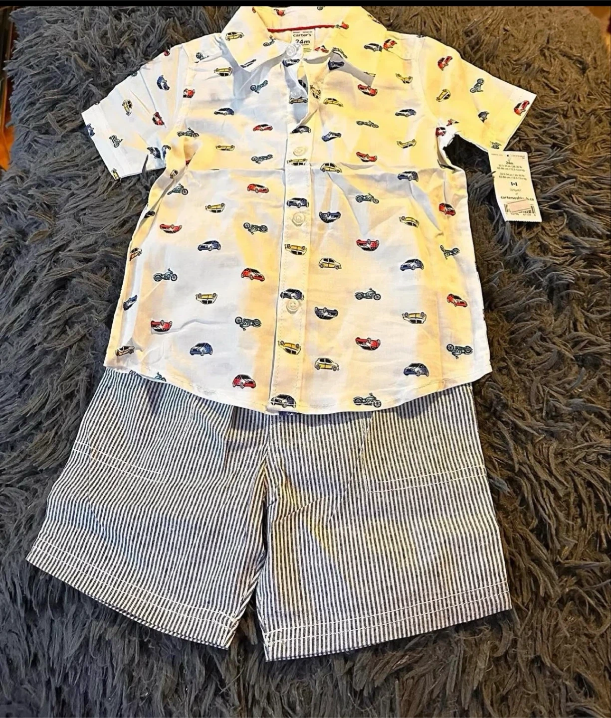 BOYS 2PC SHORTS SUIT (CARTERS) SIZE: 24 MONTHS - photo 2