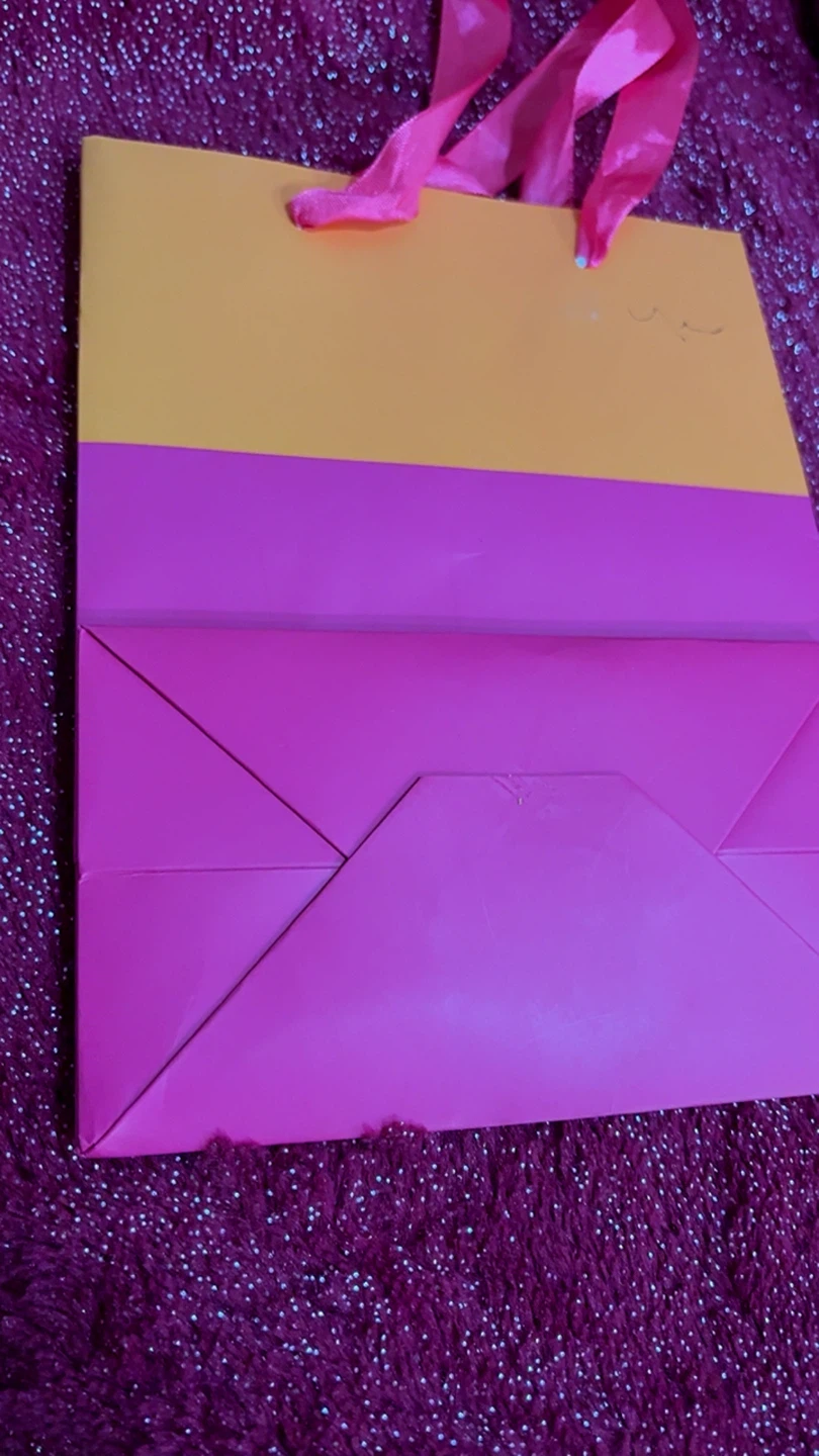 🏈 Pink and Orange Polka Dot Gift Bag - photo 2